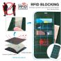 TUCCH SAMSUNG GALAXY S22 Plus Wallet Case, SAMSUNG S22 Plus PU Leather Case Book Flip Folio Cover - Midnight Green