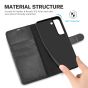 TUCCH SAMSUNG GALAXY S22 Plus Wallet Case, SAMSUNG S22 Plus PU Leather Case Book Flip Folio Cover - Black & Grey