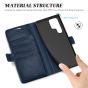 TUCCH SAMSUNG S22 Ultra Wallet Case, SAMSUNG Galaxy S22 Ultra PU Leather Cover Book Flip Folio Case with Dual Magnetic Tab - Dark Blue
