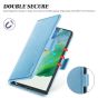 TUCCH SAMSUNG S22 Ultra Wallet Case, SAMSUNG Galaxy S22 Ultra PU Leather Cover Book Flip Folio Case - Shiny Light Blue