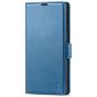 TUCCH SAMSUNG S22 Ultra Wallet Case, SAMSUNG Galaxy S22 Ultra PU Leather Cover Book Flip Folio Case with Dual Magnetic Tab - Light Blue
