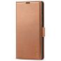 TUCCH SAMSUNG S22 Ultra Wallet Case, SAMSUNG Galaxy S22 Ultra PU Leather Cover Book Flip Folio Case with Dual Magnetic Tab - Light Brown
