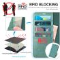 TUCCH SAMSUNG GALAXY S23 Plus Wallet Case, SAMSUNG S23 Plus PU Leather Case Book Flip Folio Cover - Myrtle Green