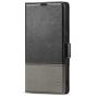 TUCCH SAMSUNG S23 Ultra Wallet Case, SAMSUNG Galaxy S23 Ultra PU Leather Cover Book Flip Folio Case - Black & Grey