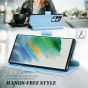 TUCCH SAMSUNG S23 Ultra Wallet Case, SAMSUNG Galaxy S23 Ultra PU Leather Cover Book Flip Folio Case - Shiny Light Blue