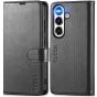 TUCCH SAMSUNG S24FE Wallet Case, SAMSUNG Galaxy S24FE PU Leather Case with [Card Slots] [Kickstand] [RFID Blocking] Magnetic Closure PU Leather Flip Stand Cover for Galaxy S24FE 5G (2024)