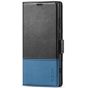 TUCCH SAMSUNG S24 Ultra Wallet Case, SAMSUNG Galaxy S24 Ultra PU Leather Cover Book Flip Folio Case - Black & Light Blue