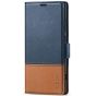 TUCCH SAMSUNG S24 Ultra Wallet Case, SAMSUNG Galaxy S24 Ultra PU Leather Cover Book Flip Folio Case - Blue & Brown