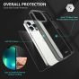 SHIELDON iPhone 13 Pro Max Clear Case Anti-Yellowing, Transparent Thin Slim Anti-Scratch Shockproof PC+TPU Case with Tempered Glass Screen Protector for iPhone 13 Pro Max Crystal Clear - Grey
