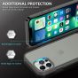 SHIELDON iPhone 13 Pro Max Clear Case Anti-Yellowing, Transparent Thin Slim Anti-Scratch Shockproof PC+TPU Case with Tempered Glass Screen Protector for iPhone 13 Pro Max Crystal Clear - Grey