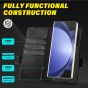 TUCCH SAMSUNG Z FOLD6 Wallet Case with S Pen Holder, RFID Blocking, Magnetic Closure, Stand, Drop Protection Magnetic Cover - Full Grain Black