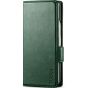 TUCCH SAMSUNG GALAXY Z FOLD6 Leather Cover with S Pen Holder, RFID Blocking, Magnetic Closure, Cell Phone Wallet Case with Stand - Midnight Green