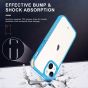 SHIELDON iPhone 13 Mini Clear Case Anti-Yellowing, Transparent Thin Slim Anti-Scratch Shockproof PC+TPU Case with Tempered Glass Screen Protector for iPhone 13 Mini - Blue 