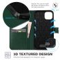 TUCCH iPhone 14 Plus Wallet Case, Mini iPhone 14 Plus 6.7-inch Leather Case, Folio Flip Cover with RFID Blocking, Stand, Credit Card Slots, Magnetic Clasp Closure - Midnight Green