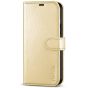 TUCCH iPhone 14 Plus Wallet Case, Mini iPhone 14 Plus 6.7-inch Leather Case, Folio Flip Cover with RFID Blocking, Stand, Credit Card Slots, Magnetic Clasp Closure - Shiny Champagne Gold