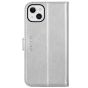 TUCCH iPhone 14 Plus Wallet Case, Mini iPhone 14 Plus 6.7-inch Leather Case, Folio Flip Cover with RFID Blocking, Stand, Credit Card Slots, Magnetic Clasp Closure - Shiny Silver