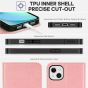 TUCCH iPhone 14 Plus Wallet Case, iPhone 14 6.7-Inch Plus Flip Folio Book Cover, Magnetic Closure Phone Case - Rose Gold