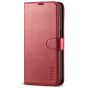 TUCCH iPhone 14 Pro Wallet Case, iPhone 14 Pro PU Leather Case, Folio Flip Cover with RFID Blocking and Kickstand - Dark Red