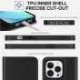 TUCCH iPhone 14 Pro Max Leather Case, iPhone 14 Pro Max PU Wallet Case with Stand Folio Flip Book Cover and Magnetic Closure - Black