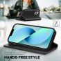 TUCCH iPhone 14 Pro Max Leather Case, iPhone 14 Pro Max PU Wallet Case with Stand Folio Flip Book Cover and Magnetic Closure - Black