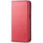 TUCCH iPhone 14 Pro Max Leather Case, iPhone 14 Pro Max PU Wallet Case with Stand Folio Flip Book Cover and Magnetic Closure - Red