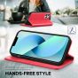 TUCCH iPhone 14 Pro Max Leather Case, iPhone 14 Pro Max PU Wallet Case with Stand Folio Flip Book Cover and Magnetic Closure - Red