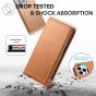 TUCCH iPhone 14 Pro Max Leather Case, iPhone 14 Pro Max PU Wallet Case with Stand Folio Flip Book Cover and Magnetic Closure - Light Brown