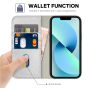 TUCCH iPhone 14 Pro Max Leather Case, iPhone 14 Pro Max PU Wallet Case with Stand Folio Flip Book Cover and Magnetic Closure - Shiny Silver