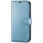 TUCCH iPhone 14 Pro Max Wallet Case, iPhone 14 Pro Max PU Leather Case with Folio Flip Book RFID Blocking, Stand, Card Slots, Magnetic Clasp Closure - Shiny Light Blue