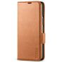 TUCCH SAMSUNG GALAXY Z FOLD4 5G Wallet Case with S Pen Holder Dual Magnetic Tab Closure Book Folio Flip Style - Light Brown