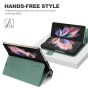 TUCCH SAMSUNG GALAXY Z FOLD4 5G Wallet Case with S Pen Holder Dual Magnetic Tab Closure Book Folio Flip Style - Myrtle Green
