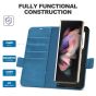 TUCCH SAMSUNG GALAXY Z FOLD4 5G Wallet Case with S Pen Holder Dual Magnetic Tab Closure Book Folio Flip Style - Light Blue