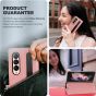 TUCCH SAMSUNG GALAXY Z FOLD4 5G Wallet Case with S Pen Holder Dual Magnetic Tab Closure Book Folio Flip Style - Rose Gold