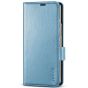TUCCH SAMSUNG GALAXY Z FOLD4 5G Wallet Case with S Pen Holder Dual Magnetic Tab Closure Book Folio Flip Style - Shiny Light Blue