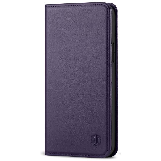 SHIELDON iPhone 12 Pro Max Wallet Case - iPhone 12 Pro Max 6.7-inch Folio Leather Case Cover - Dark Purple