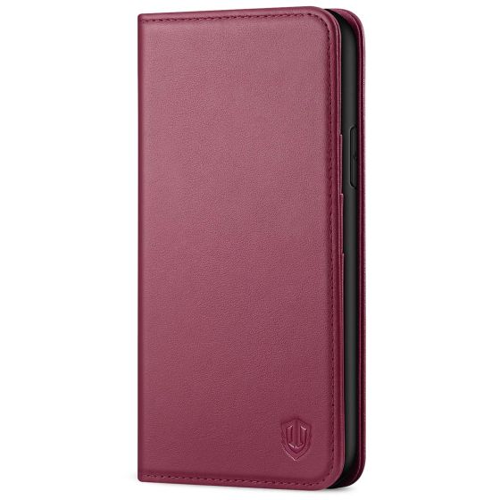 SHIELDON iPhone XR Wallet Case - iPhone XR Leather Case - Red Violet
