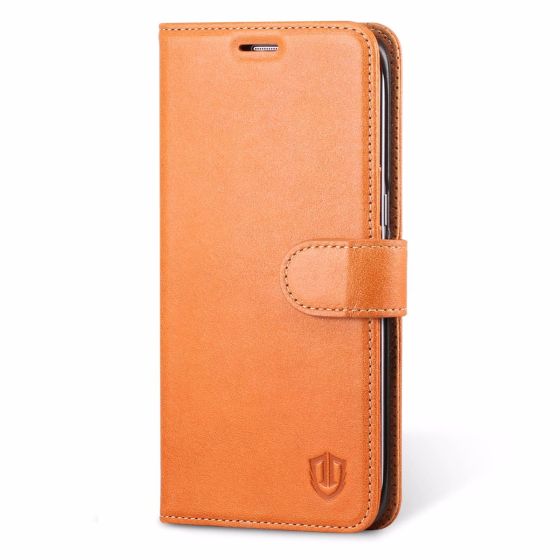 SHIELDON Galaxy S7 Edge Genuine Leather Wallet Case