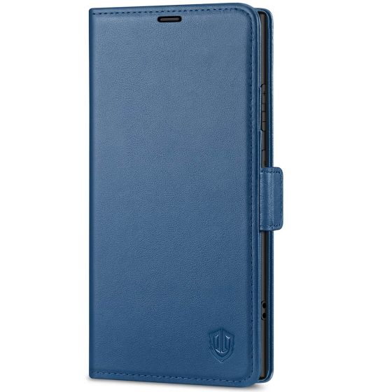 SHIELDON SAMSUNG Galaxy S24 Ultra Wallet Case, SAMSUNG S24 Ultra Leather Cover Flip Folio Book Case - Royal Blue