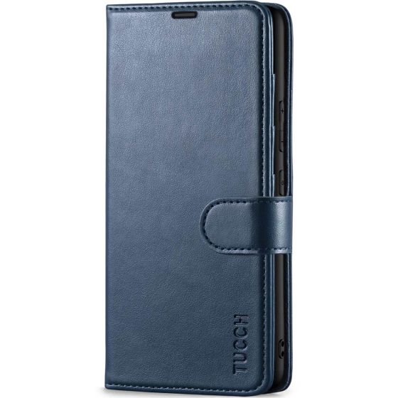 TUCCH SAMSUNG GALAXY A54 Wallet Case, SAMSUNG A54 Leather Case Folio Cover - Dark Blue