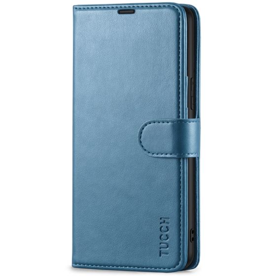 TUCCH SAMSUNG GALAXY S22 Plus Wallet Case, SAMSUNG S22 Plus PU Leather Case Book Flip Folio Cover - Light Blue
