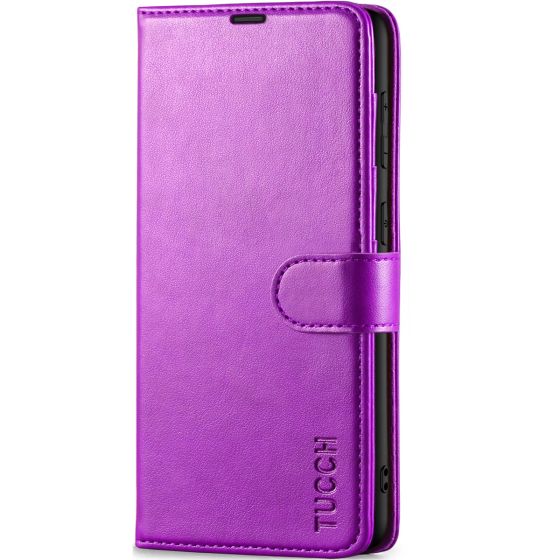 TUCCH SAMSUNG GALAXY S23FE Wallet Case, SAMSUNG S23FE PU Leather Case Flip Cover - Purple