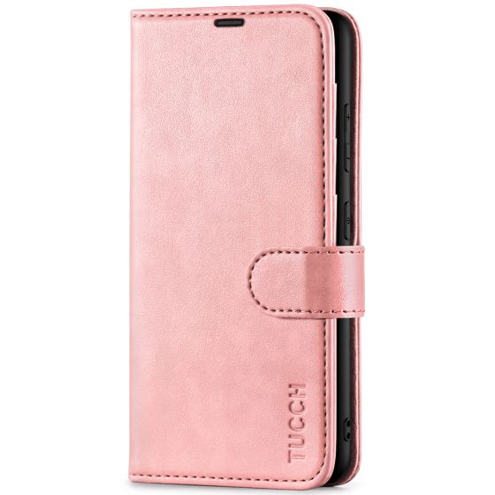 TUCCH SAMSUNG GALAXY S23 Wallet Case, SAMSUNG S23 PU Leather Case Flip Cover - Rose Gold