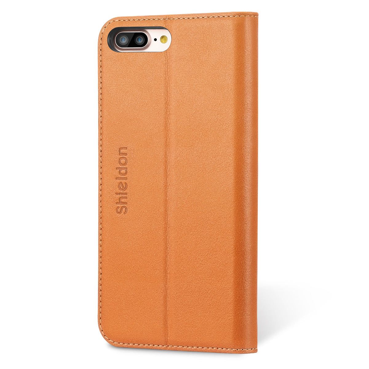 SHIELDON iPhone Plus Case with Card Holder Genuine Leather Case