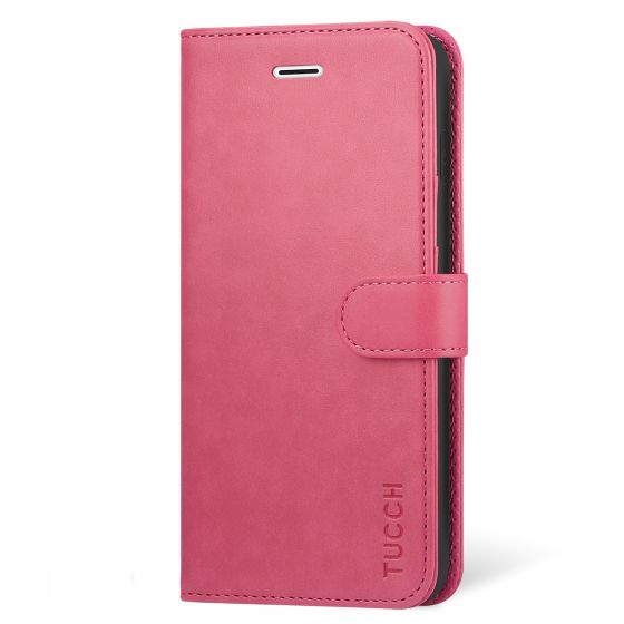 TUCCH iPhone X Case, PU Leather Purse Protective Cover KickStand Flip Book Case, TPU Shockproof Interior Case