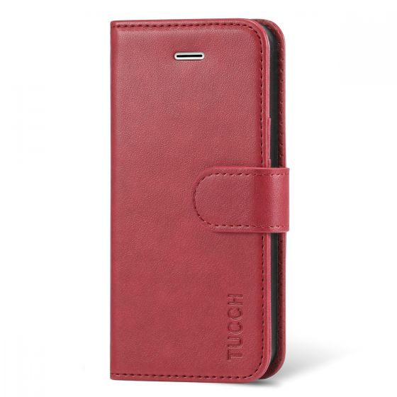 TUCCH Flip Leather Wallet Case, Magnetic Closure for iPhone 5 5S SE(2016 Edition)