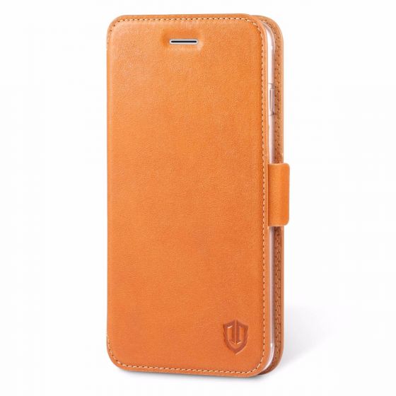 SHIELDON iPhone 7 Plus Flip Case - Genuine Leather Case