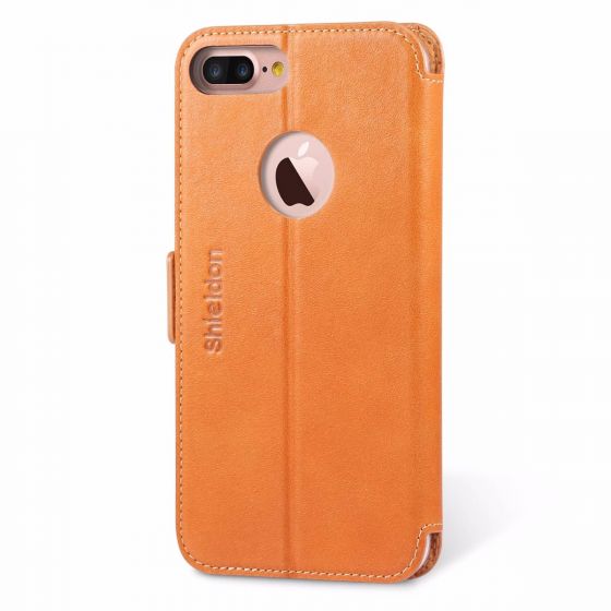 SHIELDON iPhone 7 Plus Flip Case Genuine Leather Case