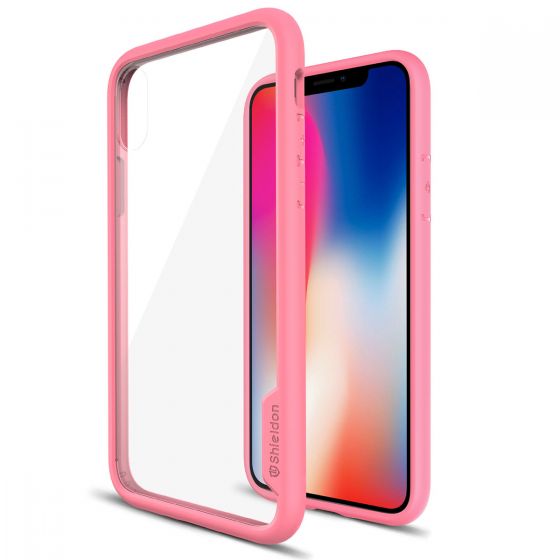 SHIELDON iPhone XS / iPhone X Case - Pink color TPU bumper Case for iPhone X / iPhone 10 - Glacier Series