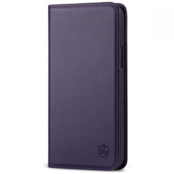 SHIELDON iPhone 12 Pro Max Wallet Case - iPhone 12 Pro Max 6.7-inch Folio Leather Case Cover - Dark Purple