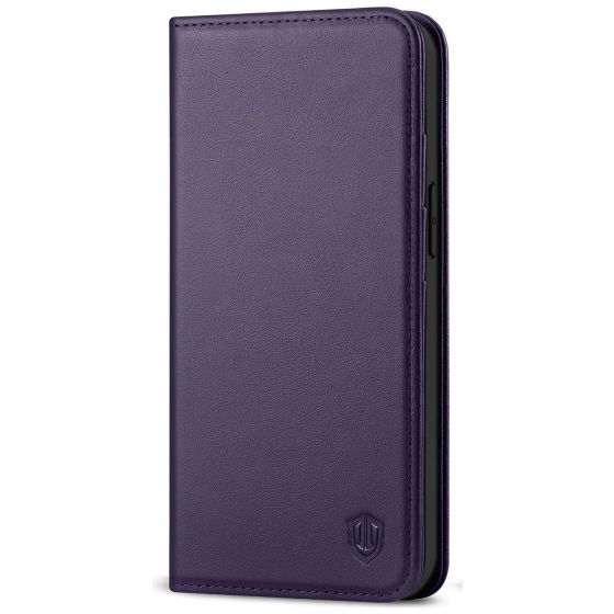 SHIELDON iPhone 12 Mini Wallet Case - Mini iPhone 12 5.4-Inch Folio Case - Dark Purple